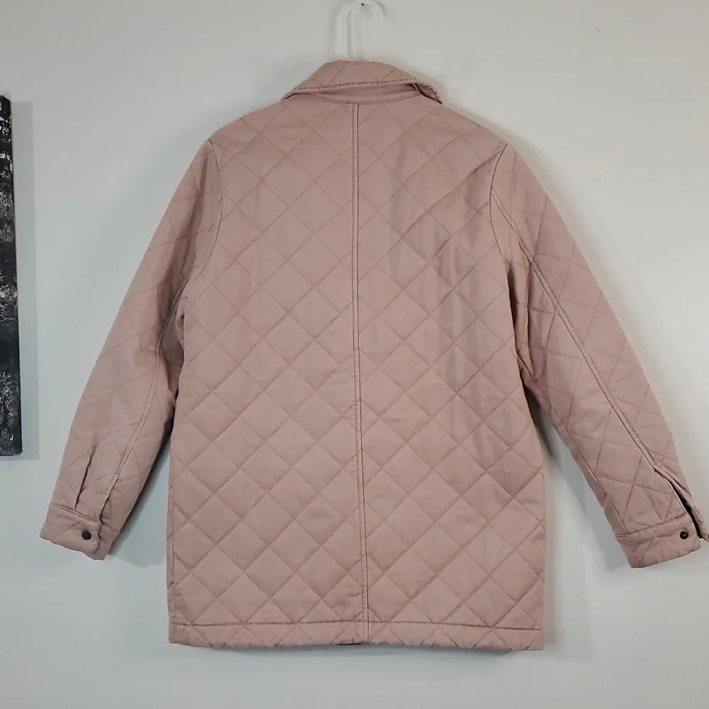 Joie Quilted Barn Jacket Size Small Preppy Utility Blush Pink - Picture 10 of 14